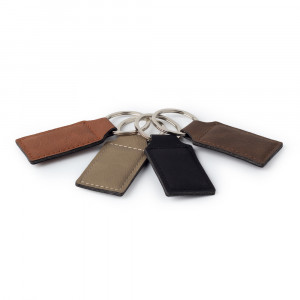 rectangular keyrings in four different colors
