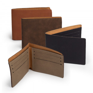 bifold wallets in four different colors