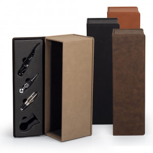 wine bottle box sets in four different colors